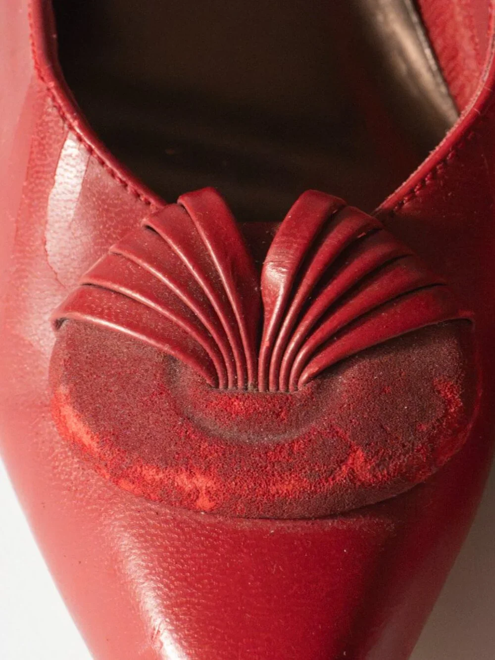 Vintage 80s LifeStride Red Leather Pumps Heels Size 7N Narrow 2.5